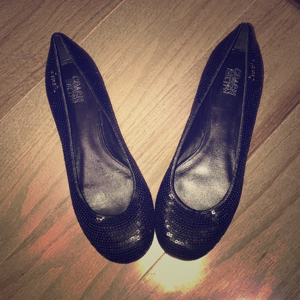 COACH SPARKLE FLATS - SIZE 8.5 Womens